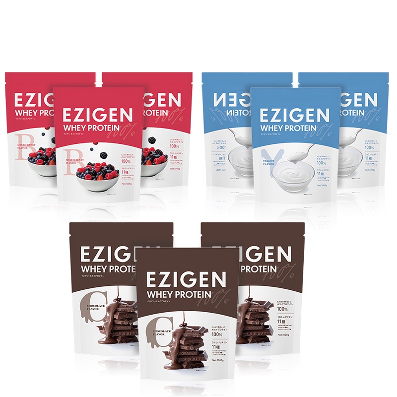 モテるカラダに【公式】プロレスリングノア（NOAH）監修プロテイン EZIGEN イジゲン ホエイ プロテイン（3袋セット）1kg 国内製造