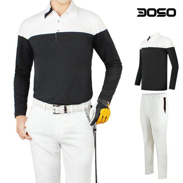 ゴルフコーディ ゴルフウェア 男性 春/秋 ゴルフパンツ+男性ゴルフTシャツ