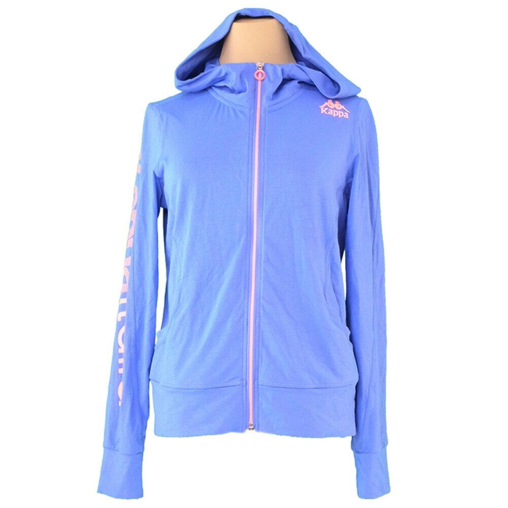 パーカー スポーツウェア オミニロゴ リングジップアップ ブルー ピンク 中古