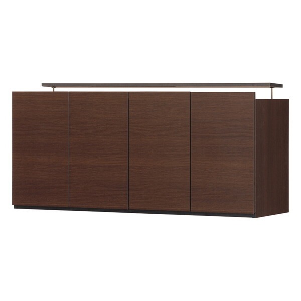 白井産業 POR-5512D U DK ダークブラウン ポルターレ 壁面収納ユニット 幅120cm 上置き メーカー直送