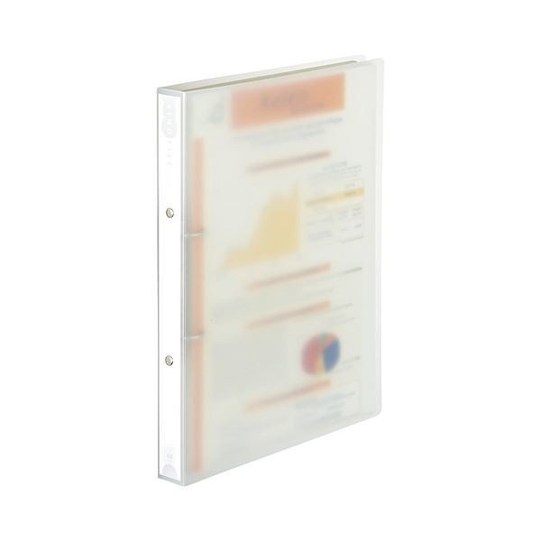 （まとめ） TANOSEE リングファイル（PP表紙） A4タテ 2穴 180枚収容 背幅31mm クリア 1セット（10冊） 3セット