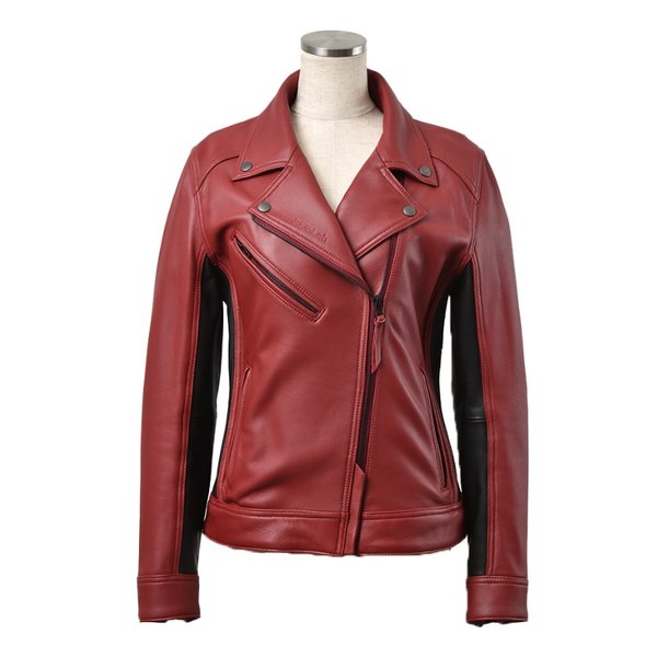 ロッソスタイルラボ レディース ダブルライダースレザージャケット Lサイズバイクウェア・プロテクター