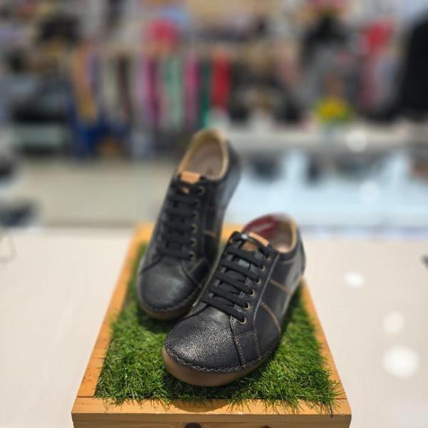 セーブゾーン04 女性コンフォートカジュアルクッションバンディングスニーカー4cm ブラック DISHDS,SQ47 (S41552389)