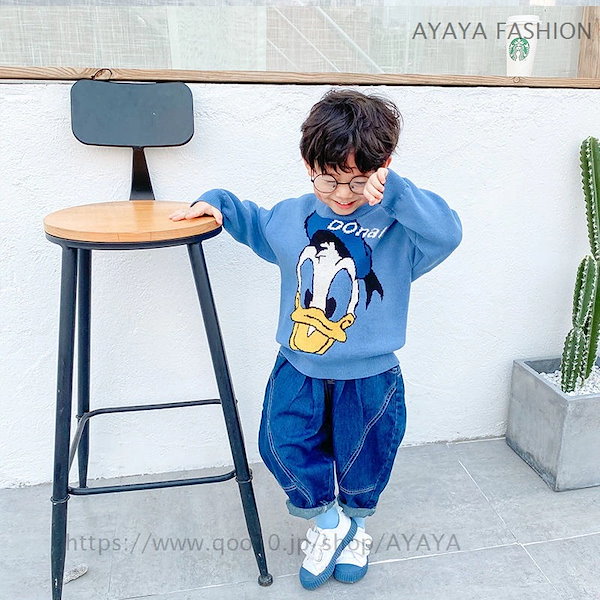 【在庫一掃】 Qoo10] ドナルドダック 子供服 セーター キッズ トップス
