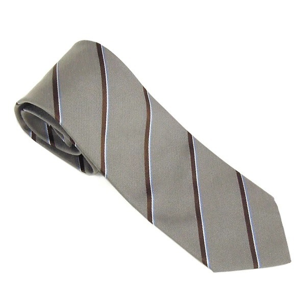 dunhill 19RPTW1ZM030R ダンヒル ネクタイ シルク67% コットン33% グレー系ストライプ