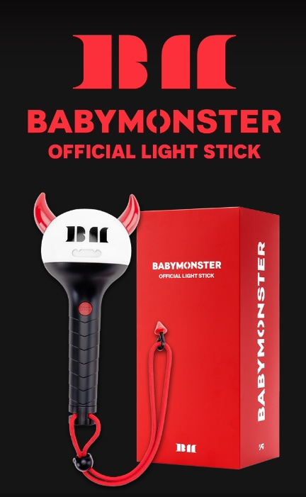 [BABYMONSTER](正規品)公式商品BABYMONSTER OFFICIAL LIGHT STICK+トレカ1枚贈呈