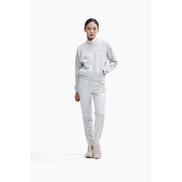 女性コットンポリ セミクロップ トレーニング 上下セット / PW3WN24S171181_GN