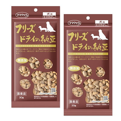 他サイト： フリーズドライの納豆　犬用　３０ｇ　犬　おやつ　国産　ＣＲＣ45―14―35―07―00の商品画像