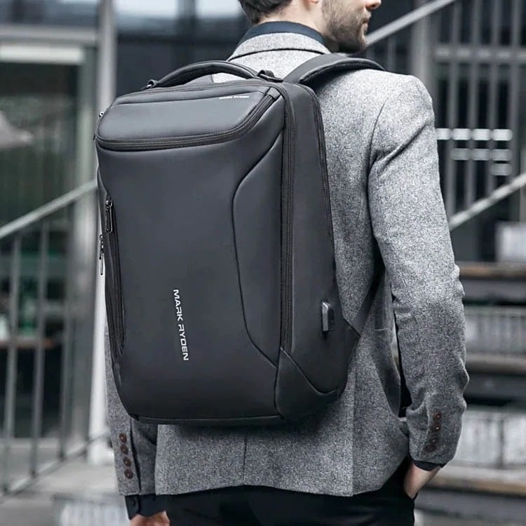 【幸運】ビジネスリュック ビジネスバック 33L 大容量 薄型 防水 PC収納 出張 ウォーキング 自転車 通勤 通学 メンズ usbポート 防水 斜め掛け YKKジッパー421