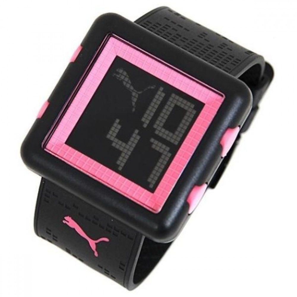 本物のHQ PUMAウレタンバンド電子時計 PU910842001