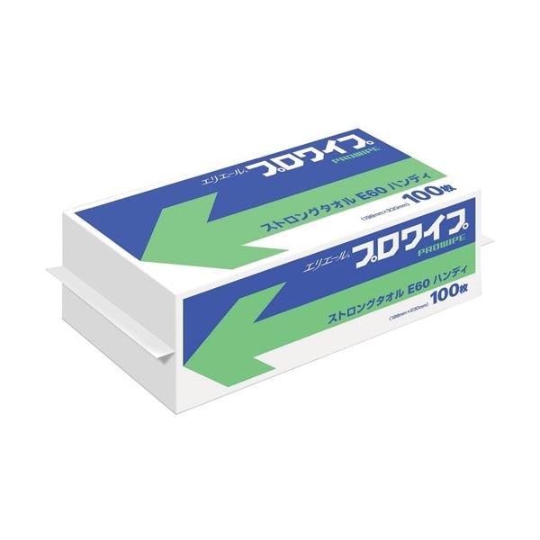 エリエール プロワイプストロングタオル E60 ハンディ100 （1600枚：100枚x16パック）