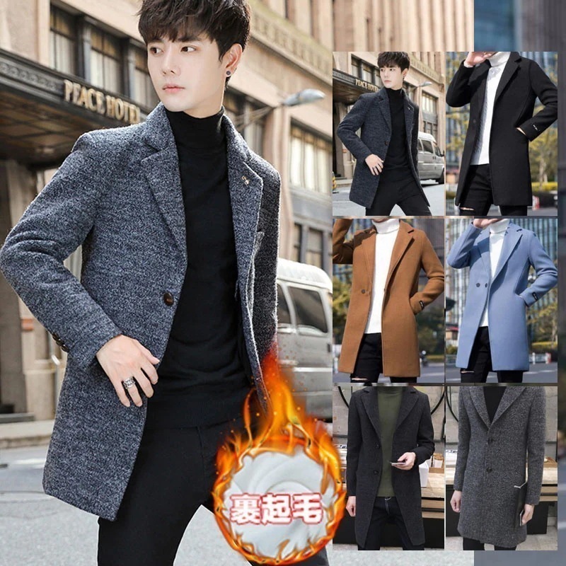 大人気！ 新しい秋のミドル丈トレンチコート日本のウインドプレーカーメンズロングコートメンズトレンディメンズル ロングコート