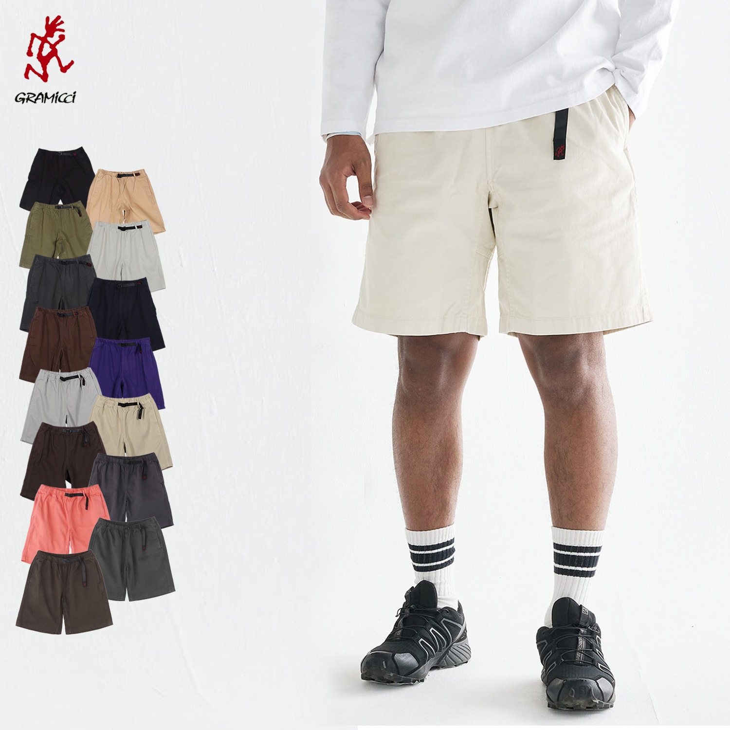 パンツ ショートパンツ ハーフパンツ メンズ G-SHORT ブラック ベージュ カーキ グレー ネイビー パープル 黒 G101-OGT