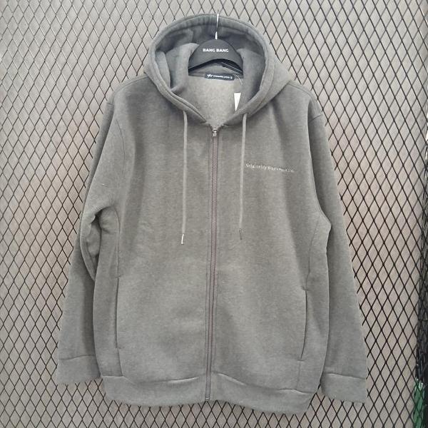 HC03 共用 秋 裏起毛 すべてチャコール色 フード付きジップアップ NTL662 (S41354353)