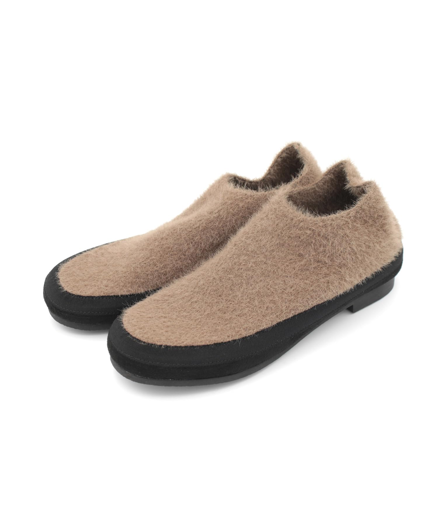 [セスト] 軽量 あったか シャギー ニット スリッポン レディース LL ベージュ ztp1000-OK-LL