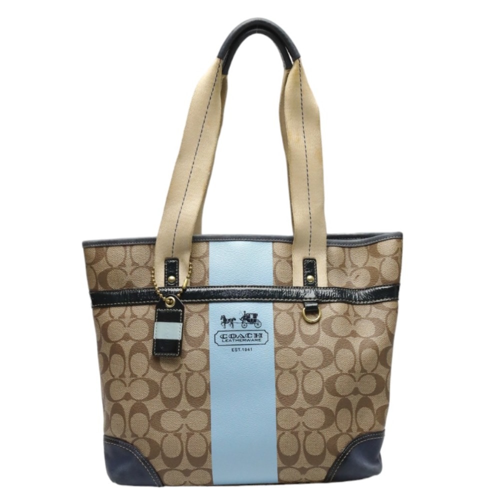 COACH キャンバス ハンドバッグ G0773-11350P Auth Coach G0773-11350P Canvas Signature Tote Brown Used | eBay
