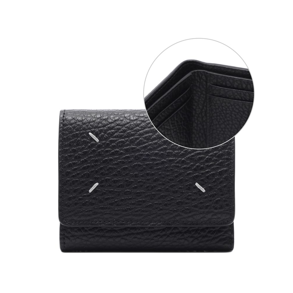 メゾンマルジェラ [メゾンマルジェラ] 24FW 女性用ステッチ三つ折り二つ折り財布 (SA3UI0010 P4455 T8013 24F) PVOSA3UI0010P4455T80132