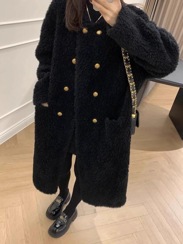 ボグリ金ボタンダブルロングコート