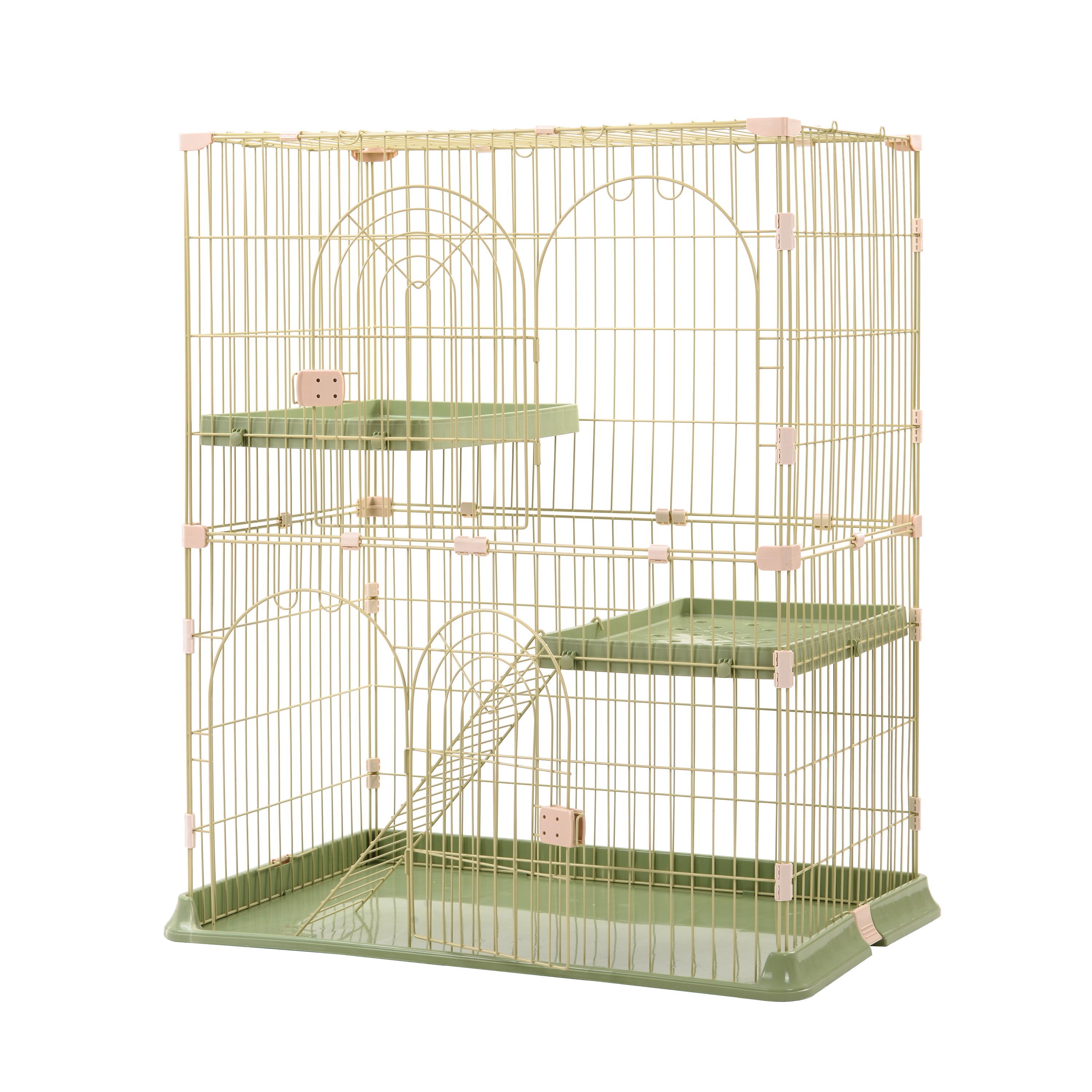 猫 ケージ キャットケージ2段おしゃれ多段留守番保護 脱走防止【グレー】【M】 Amazon.co.jp: PETTOM 猫 ケージ キャットケージ 2/3段 猫ゲージ