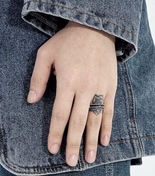[2pmジュンホ着用]★BLACKPURPLE★AAA DIA CRYSTAL RING★リング Qoo10 BLACK PURPLE 2pm Junho着用 一粒ジュエリー