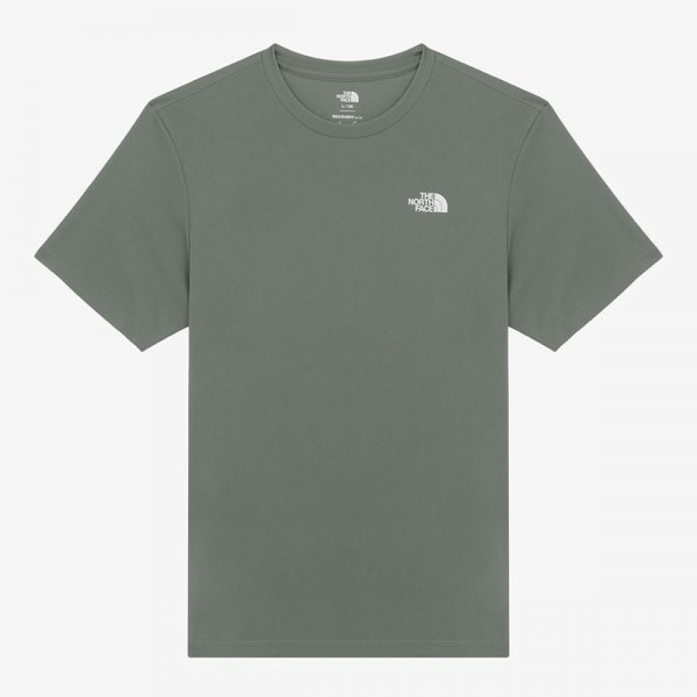 [ノースフェイス公式] NT7UR20B メンズリカバリー半袖Tシャツ_グレイッシュカーキ