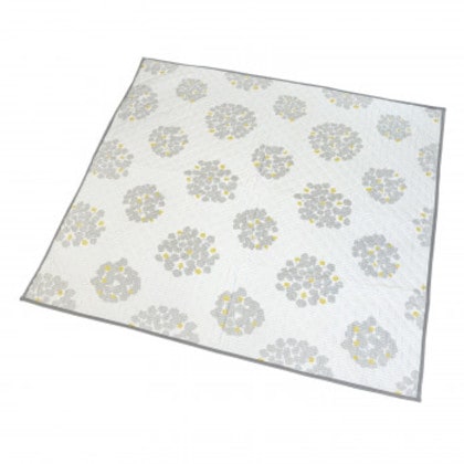 大島屋 サッカーキルトラグ ルナ グレー 185x185cm