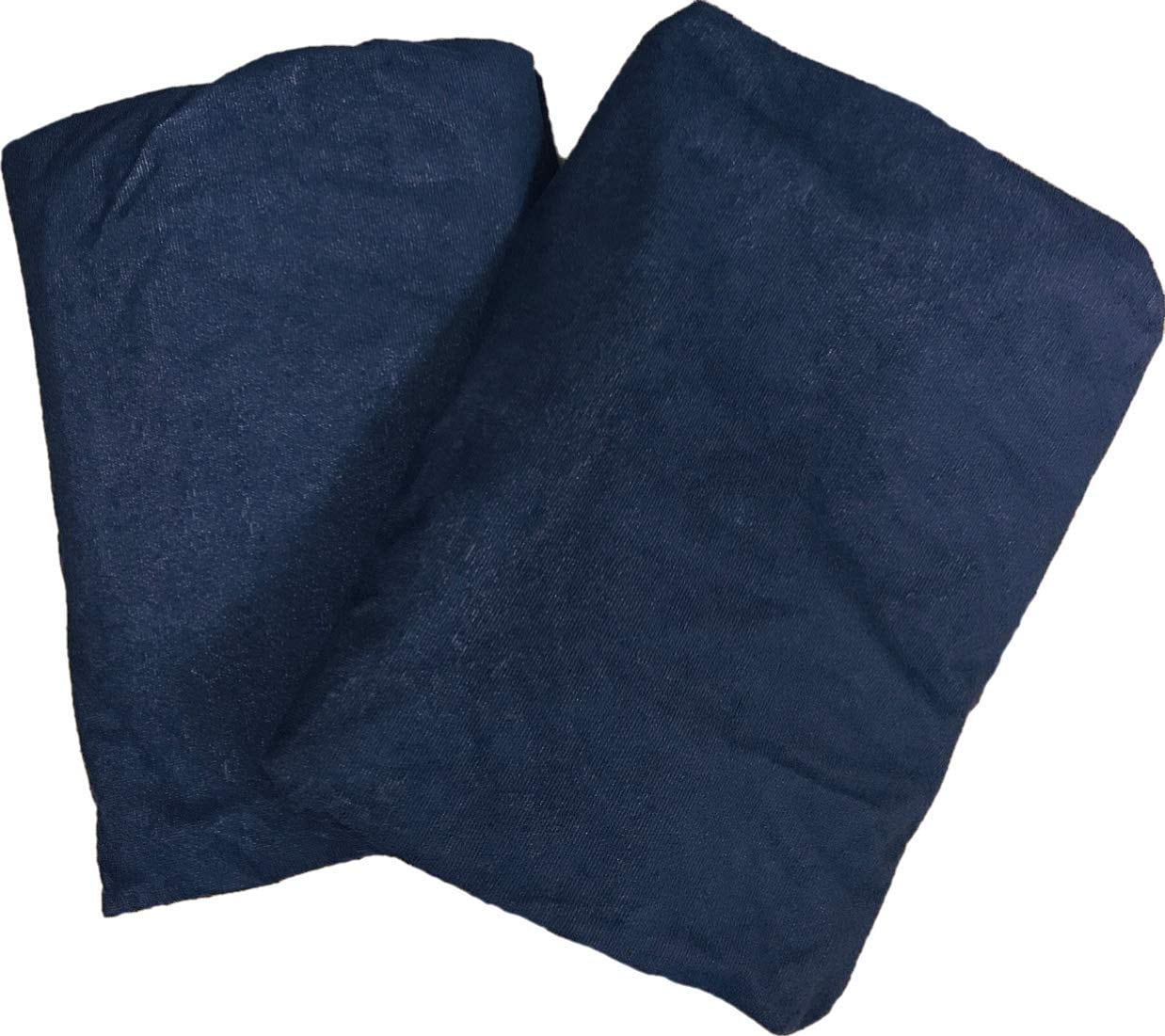 【tocoとふんわり生活】(100×200×30cm)防水シーツ ボックスシーツ シングル2枚セット(全5サイズ5色)サイド部分も防水 デイリーパイル おねしょシーツ/ネイビー