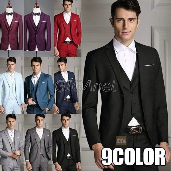 ビジネススーツ スーツ メンズ スリーピース 1つボタン 3点セット 無地 スリム ビジネス 通勤