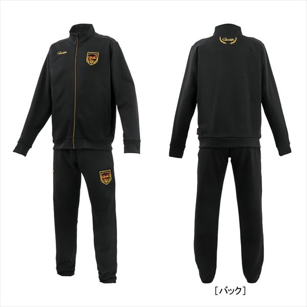 がまかつ ウェア ジャージスーツ(ワッペン) GM3781 ブラック/ゴールド M