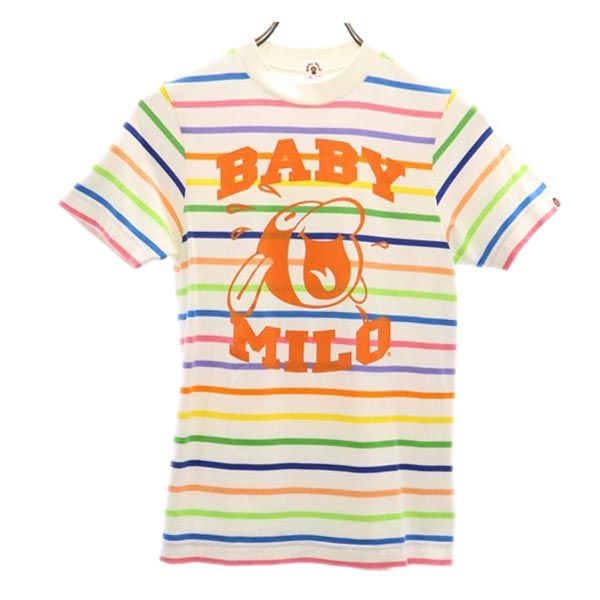 ボーダー 半袖 Tシャツ SHORT ホワイト系 レディース