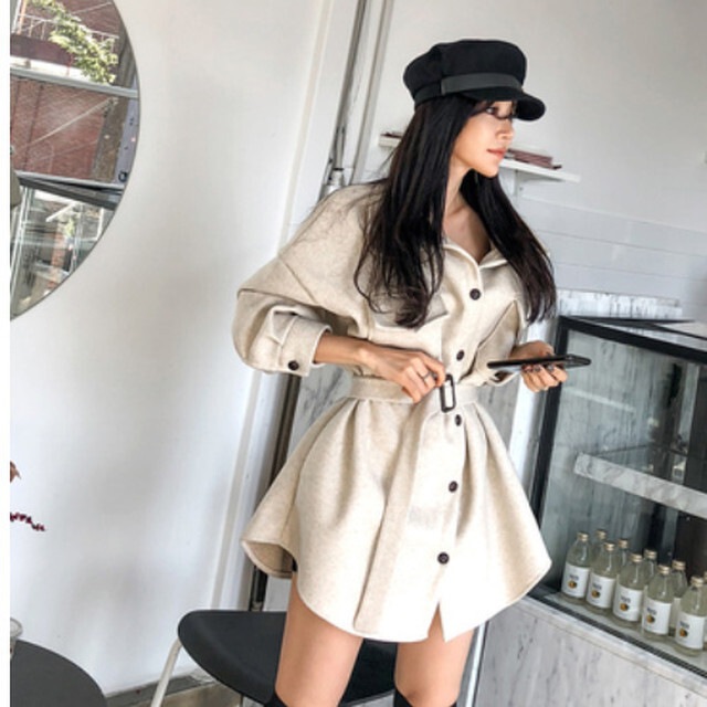 【送料無料】レディース ラップワンピース カーディガン ウエストスリム ショートコート