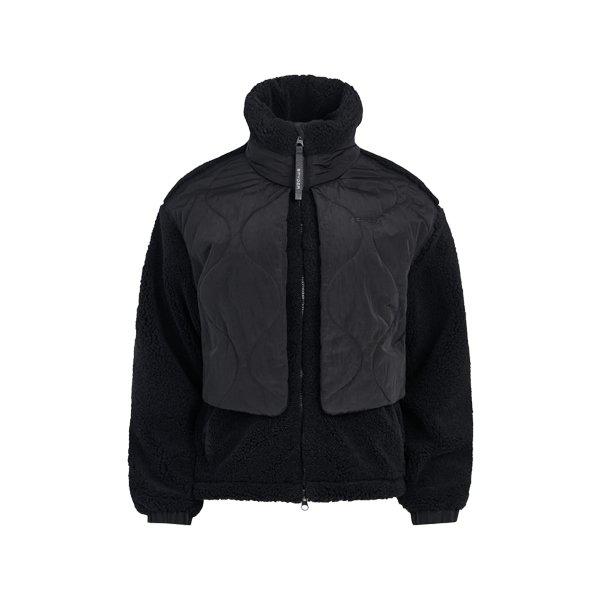 女性シェルパハイブリッドジャケット FM1SPJWCNJK353W-BLK