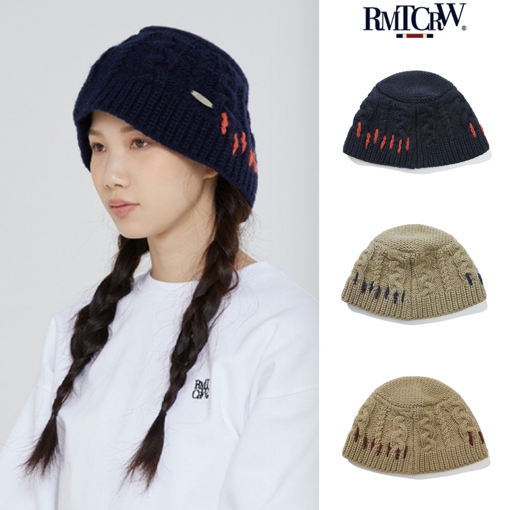 【ROMANTIC CROWN】送料・関税込★CABLE KNIT BUCKET HAT ROMANTIC CROWN】CABLE KNIT BUCKET HAT ハット