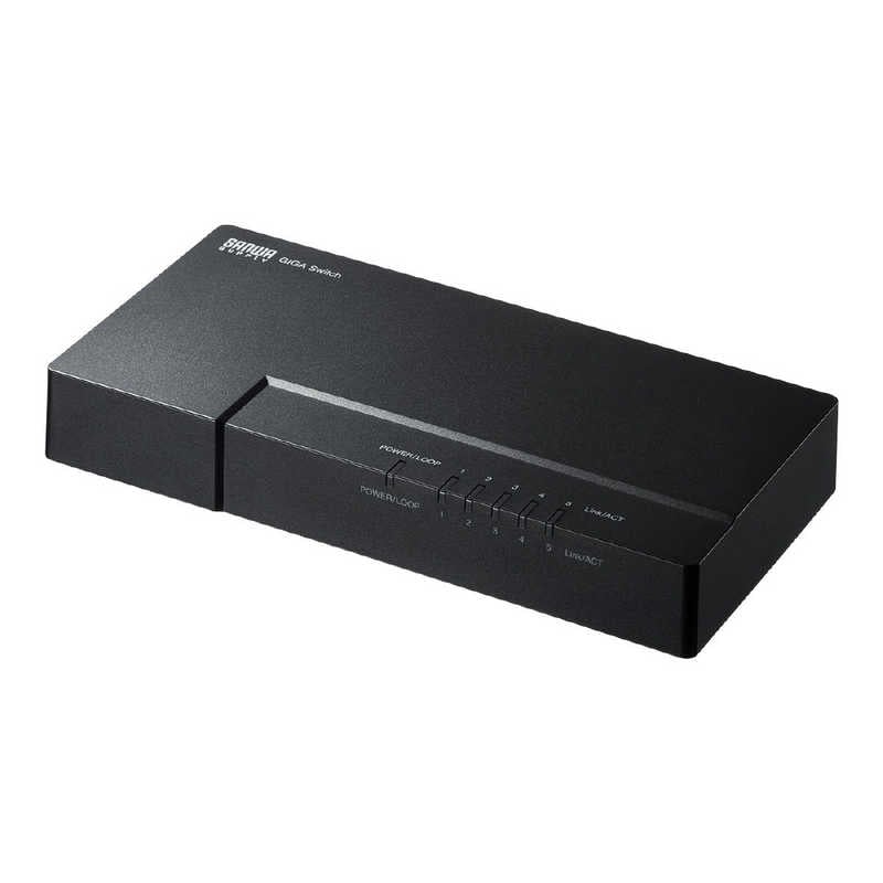 サンワサプライ　ギガビット対応 スイッチングハブ(5ポートマグネット付き)　LAN-GIGAP502BK