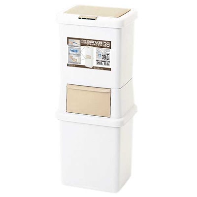 他サイト： サンコープラスチック 39 LBE ファイン 二段分別ダストボックス（39L） 39LBEサンコプラの商品画像