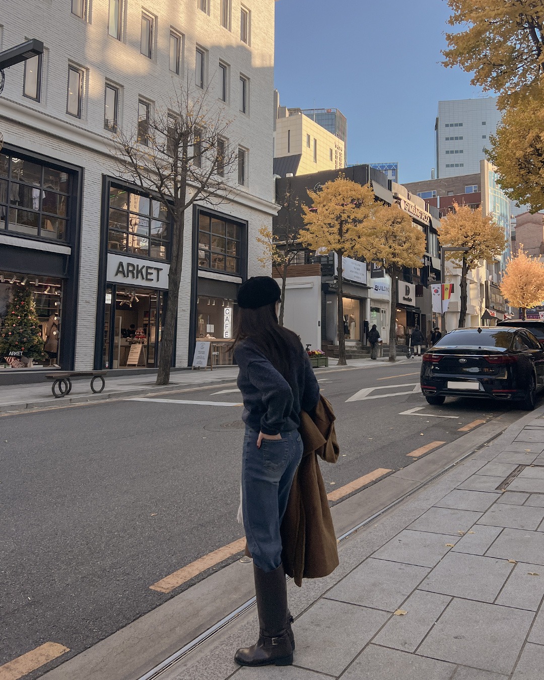 ストレートフィットデニムパンツ韓国ファッション レディース