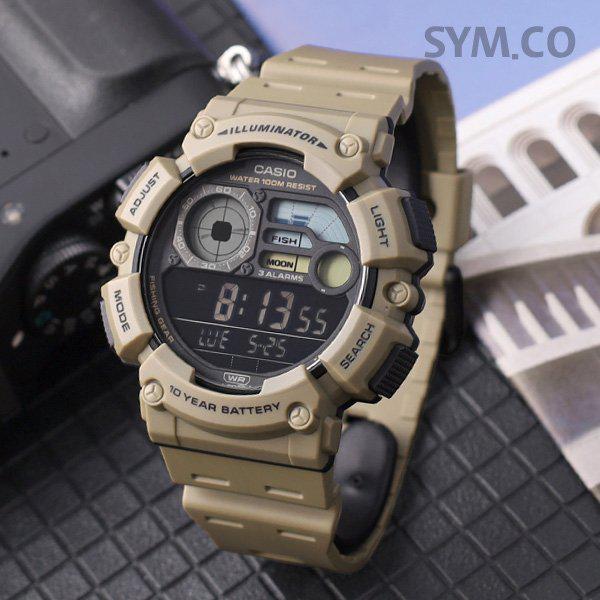 WS-1500H-5B フィッシングモード アウトドア デジタル スポーツ メンズ ウレタン 腕時計c