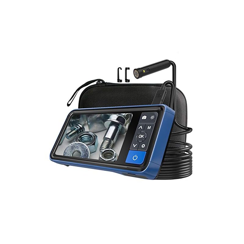 GEECR デジタル内視鏡 デュアルファイバスコープカメラ ボアスコープ 内視鏡 カメラ直径8mm 長５ｍ 内蔵32 Gメモリーカード IPS液晶ディスプレイ ケーブルカメラ 1080P６枚LEDライ 20,091円