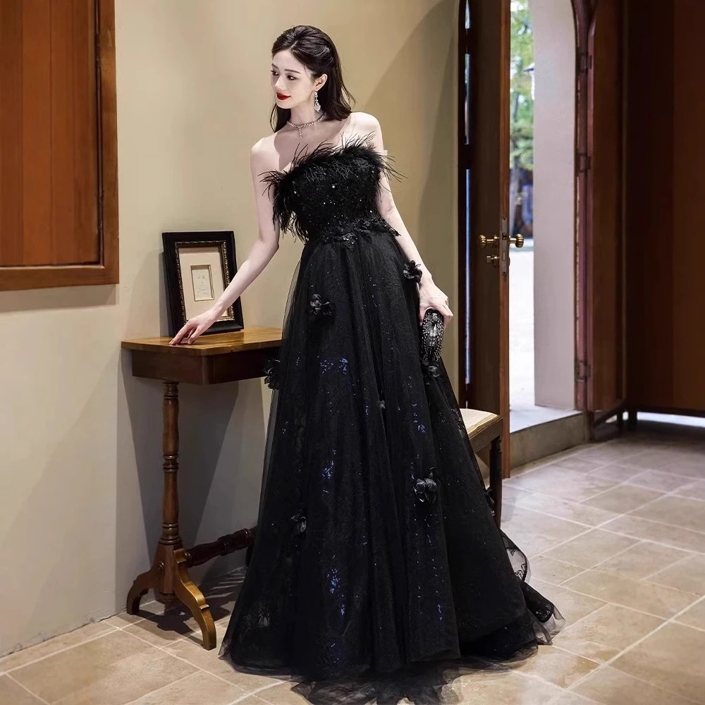 黒のプランジイブニングドレスンピース ロング 入学式 宴会 結婚式 ドレス パーティードレス お呼ばれ 披露宴