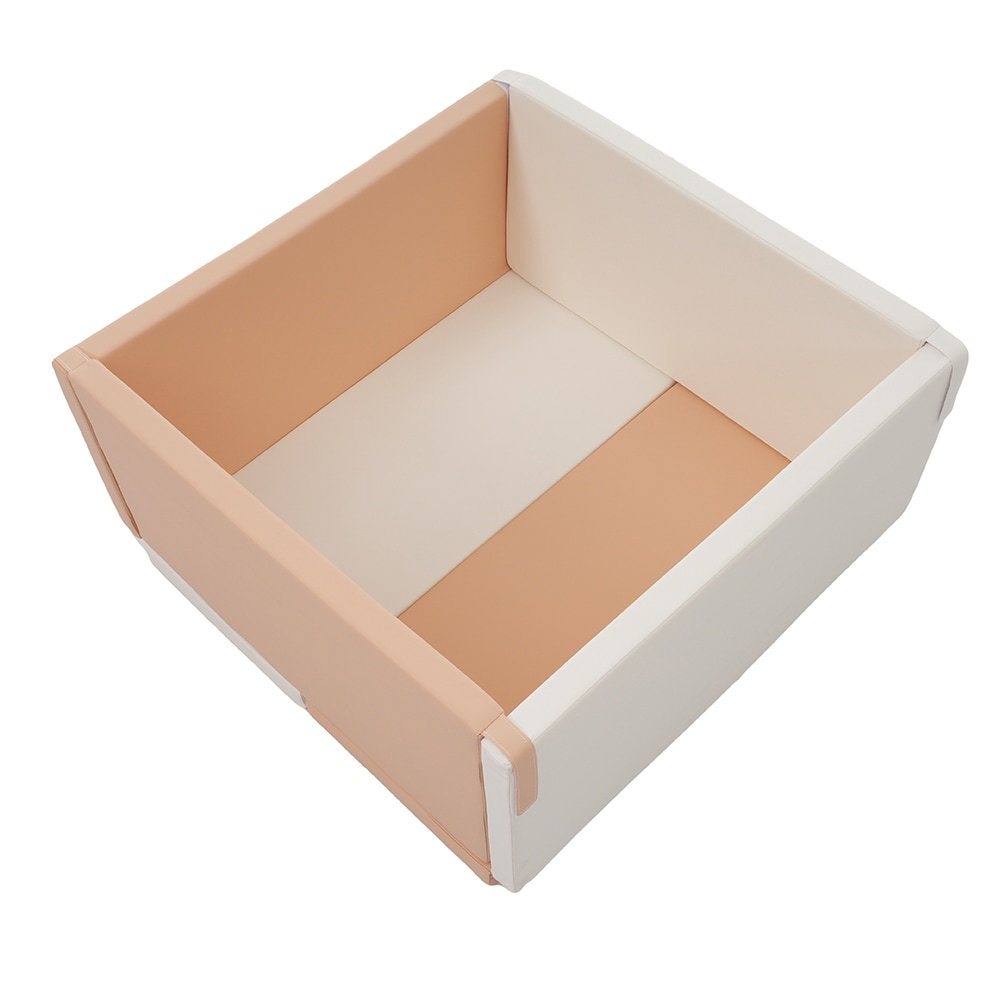 【ベージュ×ブラウン 110*140*55cm】サークルマット ソフトブロック クッション 布製 玩具 大型 室内 遊具 キッズスペース 子供 こども キッズ 幼児 保育園 保育用品 クリスマスプレゼ