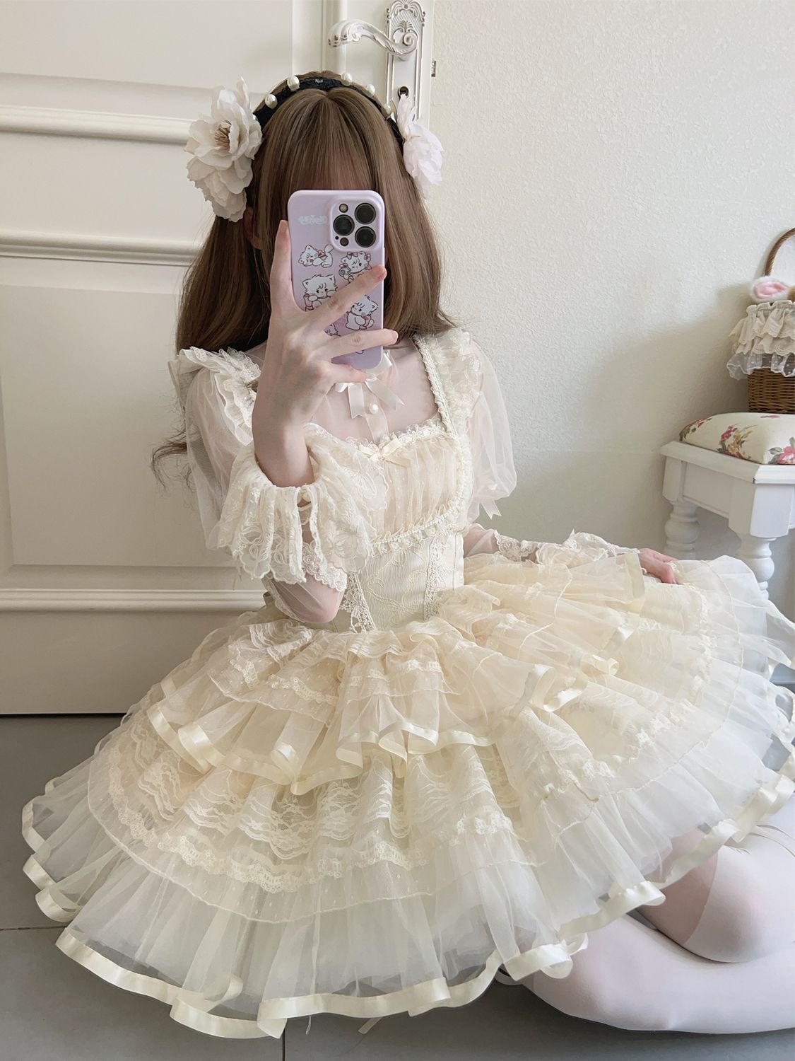 【情の皿恋】lolitaドレスかわいいバレエ風ストラップワンピース