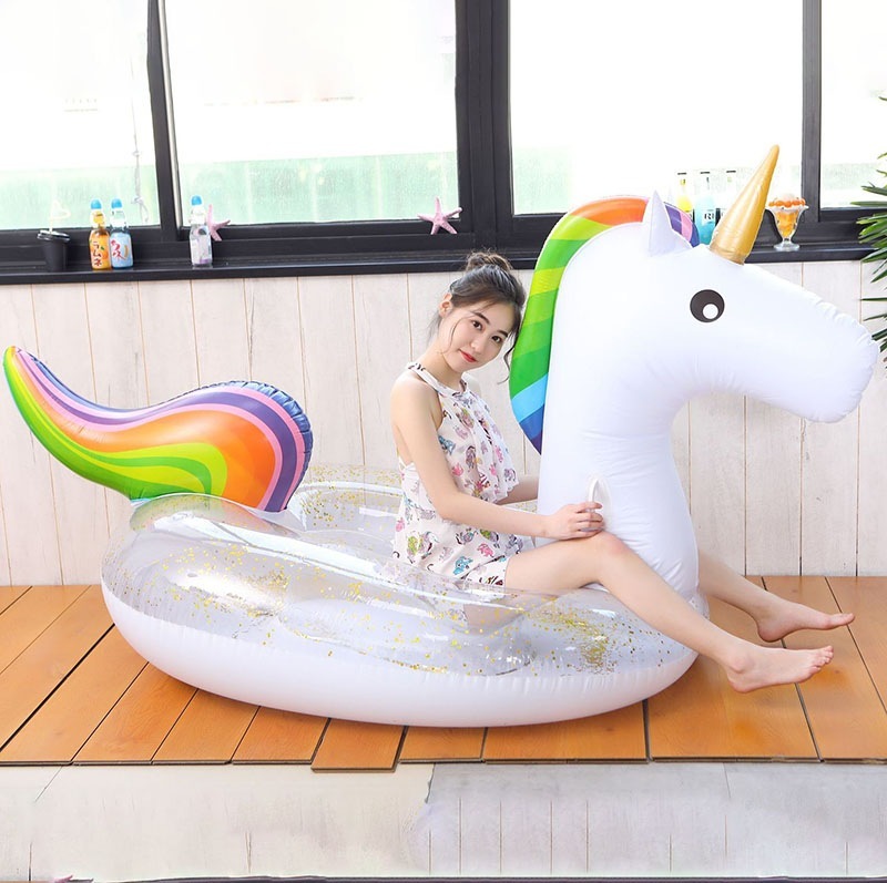 短纳期 フローティングロー ユニコーン unicorn 流れ 大人 大きい 浮き輪 フロート 子供 大人用 水遊び 可愛い 夏 海 川 ビーチ プール にじ 虹 レーンボー rainbow キラキラ