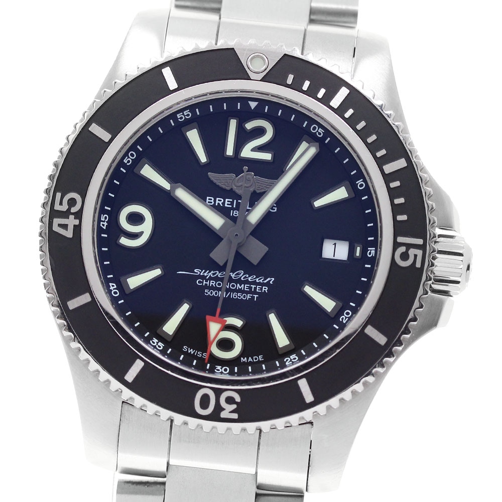 ブライトリング BREITLING A17366 スーパーオーシャン 42 デイト 自動巻き メンズ 箱・保証書付き_960011【中古】