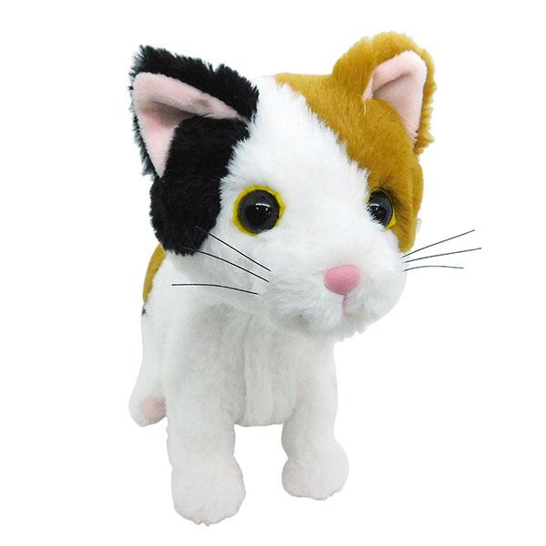 おはなし大好き！歌って踊れる「ロボットみけニャンコ」＋単三4本 ロボット ペット 猫 みけ猫 しゃべる猫 ロボットおもちゃ ぬいぐるみ