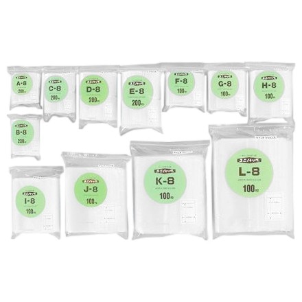 ユニパック　D-8　120×85×0.08mm　100枚×50袋ケース販売お得用【メーカー直送】