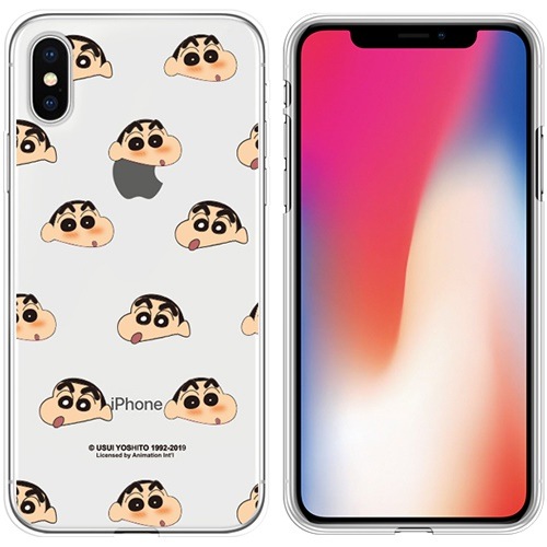 期間限定特別価格 クレヨンしんちゃん顔パターン透明ケース Iphone7 8 Plus Iphone6s 6s Face Clear Pattern Shin Chan Crayon