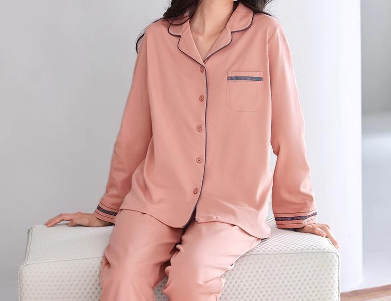 パジャマ レディース 上下セット 春秋 長袖 ルームウェア 前開き 大きいサイズ ウエストゴム 柔らかい 母の日 プレゼント シンプル 黒 グレー ピンク