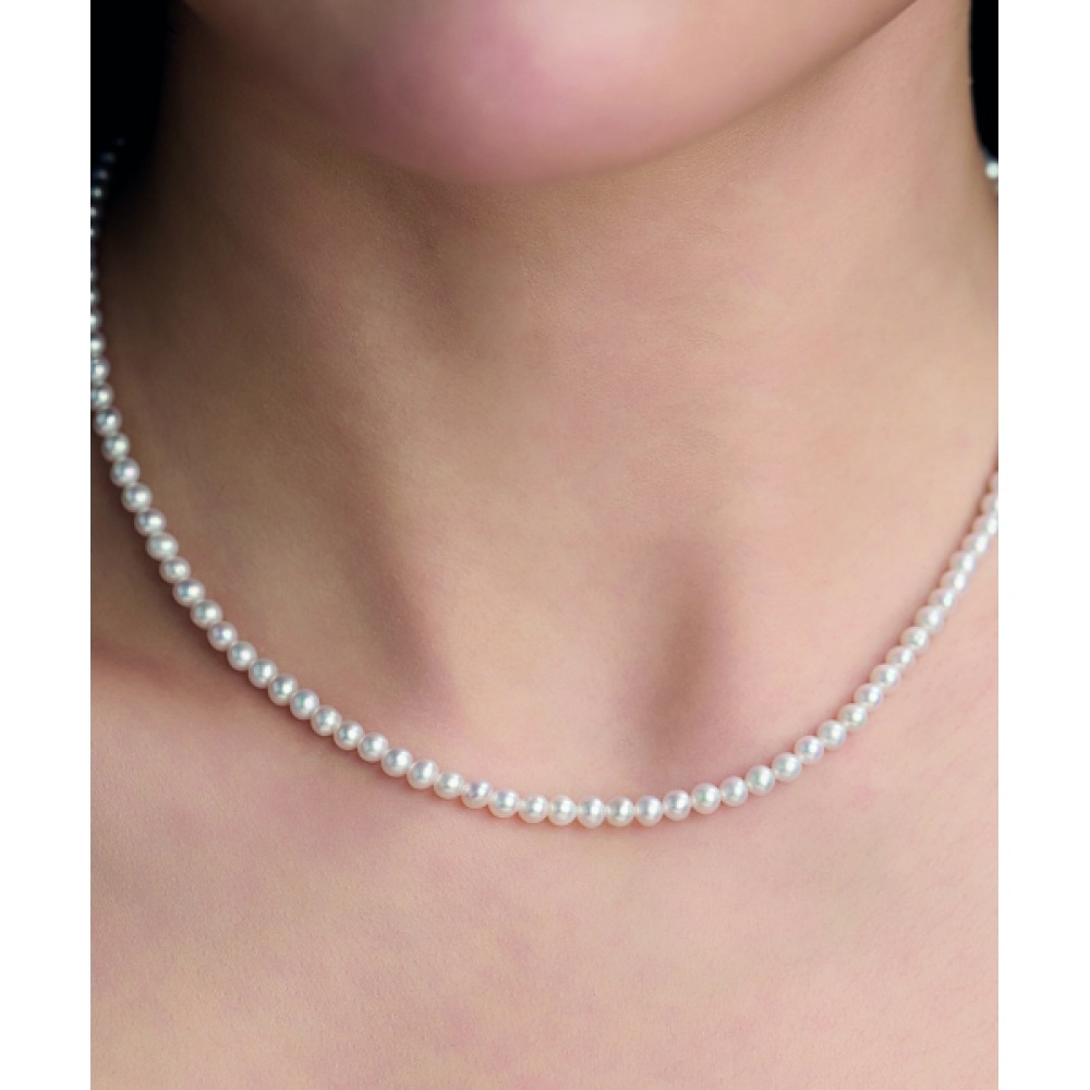 ロイドシルバー 925 エッセンシャル 4mm 淡水パールビーズネックレス LLNS6P443S