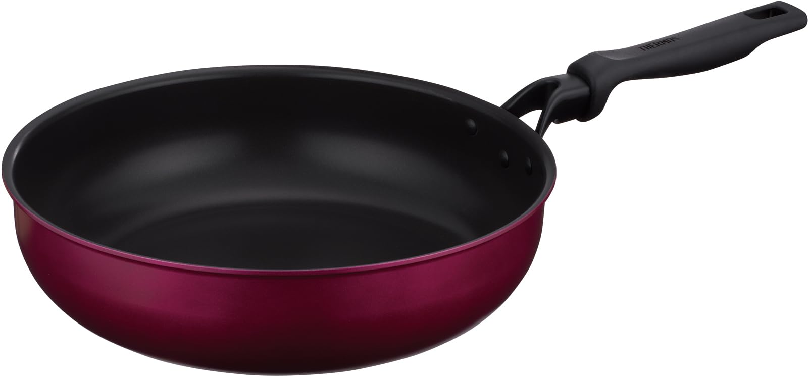 サーモス デュラブルシリーズ 炒め鍋 30cm レッド IH対応 KFM-030D R