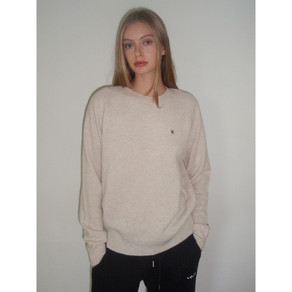 INJIACTIVE ベビーアルパカメリノウールセーターベージュ